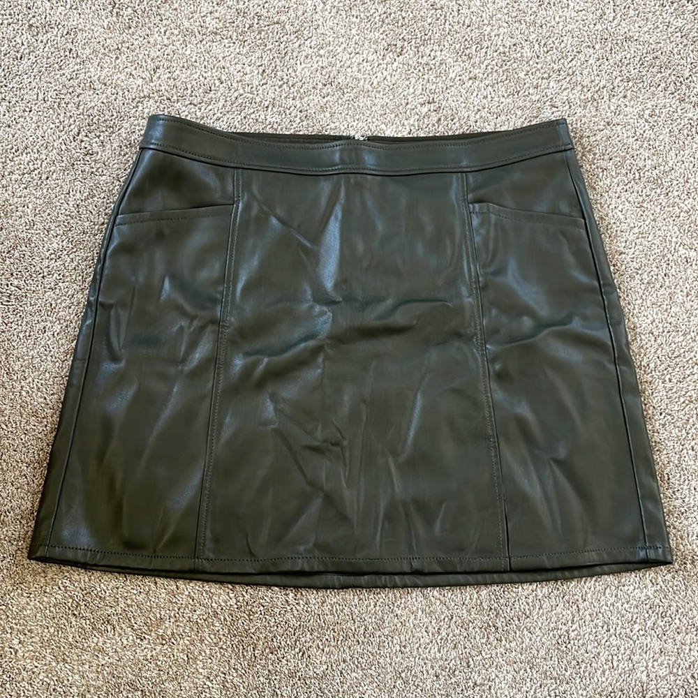 Loft Faux Leather Mini Skirt